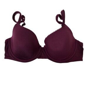 Victoria’s Secret Burgundy Lined Demi  Size 32D